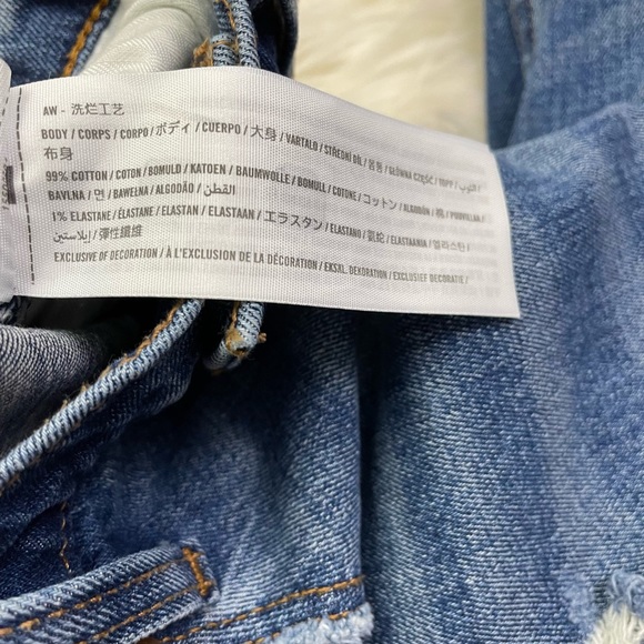 Abercrombie & Fitch The Straight Ankle Ultra High Rise Distressed Jeans 28/6 - Picture 4 of 8